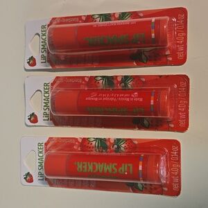 Lip Smacker Strawberry Lip Balm Set Of 3